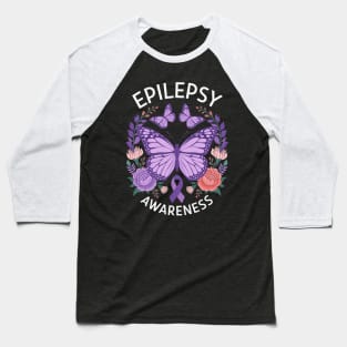 Purple Ribbon Baseball T-Shirt